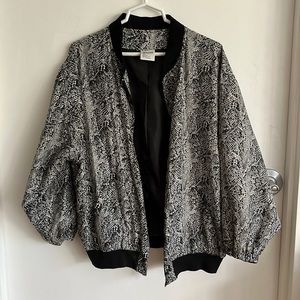 Snakeskin print bomber jacket vintage